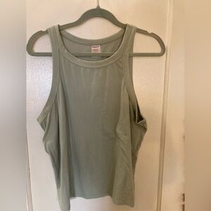 No Boundaries Sage Green, Crew Neck Tank Top, Ribbed, Womens XXL (19)